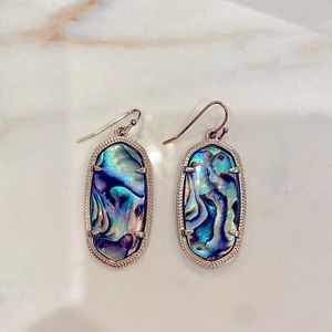 Kendra Scott Elle Gold Drop Earrings-Abalone Shell